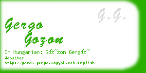 gergo gozon business card